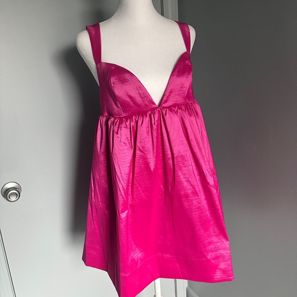 For Love & Lemons Vibrant Pink Mini Dress